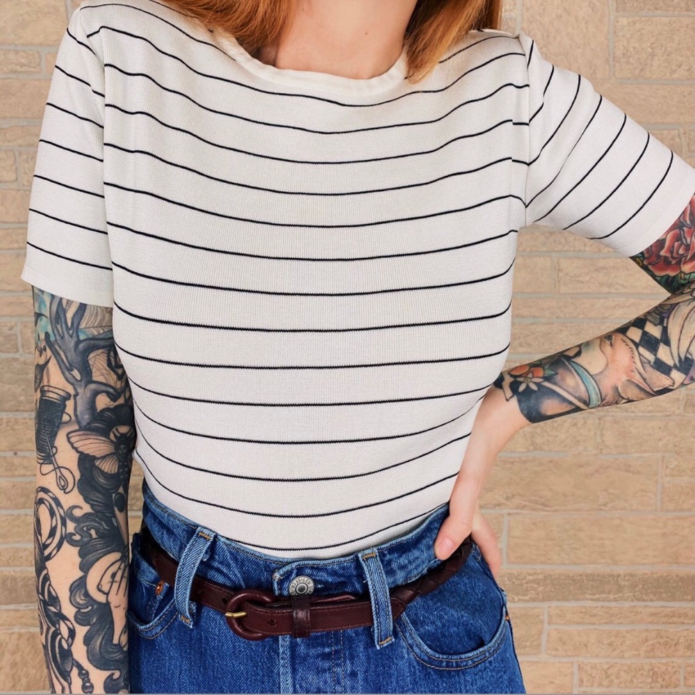 Vintage Stripe Knit Tee